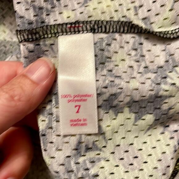 Justice Girls Mesh Jersey Tee Sz 7 Glitter HAPPY 04 Daisies Floral Shirt - Picture 6 of 7